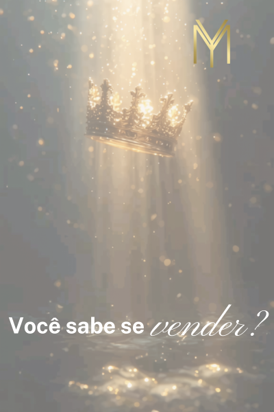 Coroa dourada suspensa em um feixe de luz